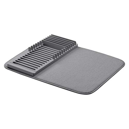 AmazonBasics - Estantería de plástico de secado con esterilla, 41 x 48 cm, color carbón
