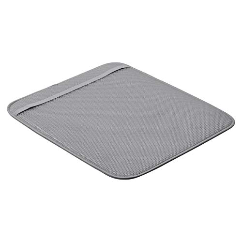 AmazonBasics - Estantería de plástico de secado con esterilla, 41 x 48 cm, color carbón