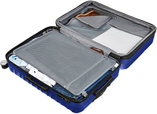 AmazonBasics - Maleta rígida de alta calidad, con ruedas y cerradura TSA incorporada - 78 cm, Azul