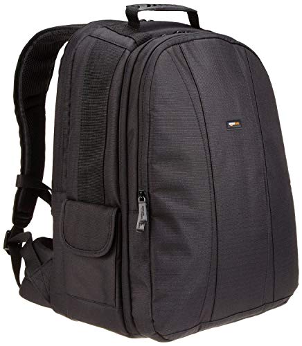 AmazonBasics - Mochila para cámaras DSLR y ordenadores portátiles (interior de color naranja)
