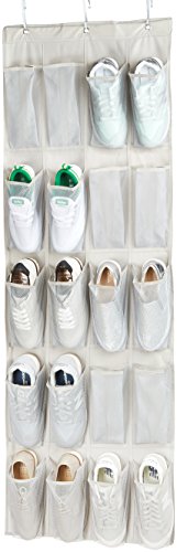 AmazonBasics - Organizador de zapatos de tamaño grande para 20 zapatos, para colgar sobre puertas