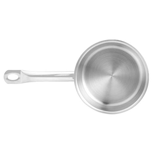 AmazonCommercial - Cacerola de acero inoxidable con revestimiento de aluminio, lados rectos y tapa, 1,9 l