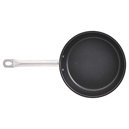 AmazonCommercial - Juego de 2 sartenes antiadherentes de acero inoxidable con revestimiento de aluminio y superficie antiadherente, 20 cm y 24 cm