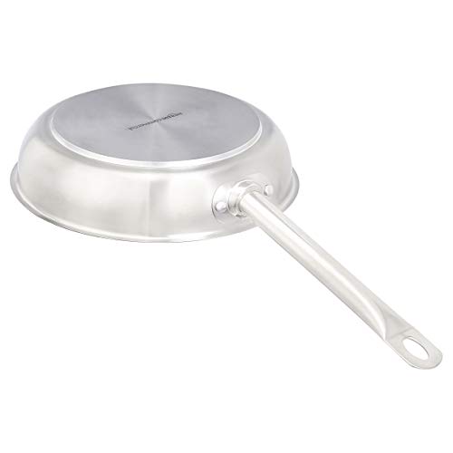 AmazonCommercial - Juego de 2 sartenes antiadherentes de acero inoxidable con revestimiento de aluminio y superficie antiadherente, 20 cm y 24 cm