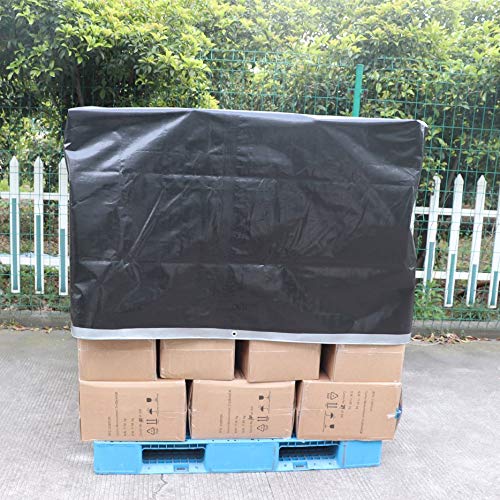 AmazonCommercial - Lona impermeable de poliéster multiusos, 1,8 x 2,5 m, 0,4 mm de espesor, plateado y negro, pack de 4 unidades