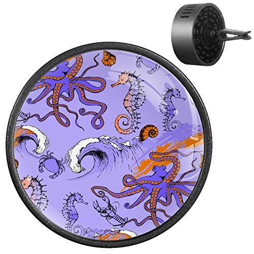 Ambientador para Coche con diseño de Caballito de mar y Viajes de mar, de Goma EVA, difusor de aceites Esenciales, Aroma a Fruta de la pasión