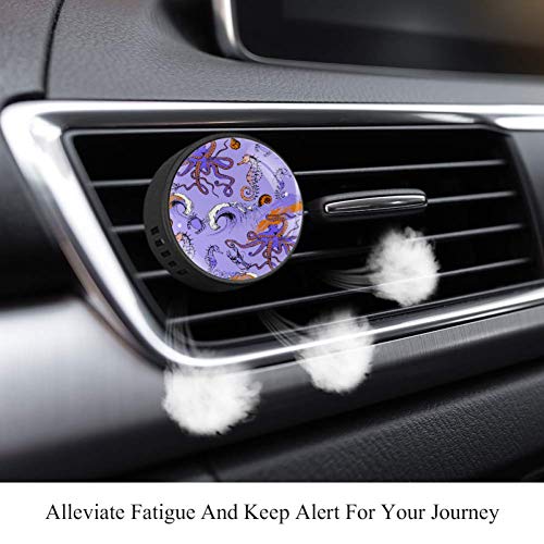 Ambientador para Coche con diseño de Caballito de mar y Viajes de mar, de Goma EVA, difusor de aceites Esenciales, Aroma a Fruta de la pasión