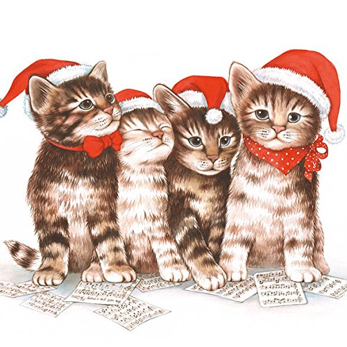 ambiente – Servilletas – Singing Cats – Navidad/Gatos/música