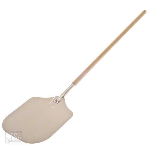 American Metalcraft 5212 - Cáscara de pizza de aluminio de 52 pulgadas con mango de madera de 38 pulgadas, hoja mediana de 30 x 35 cm