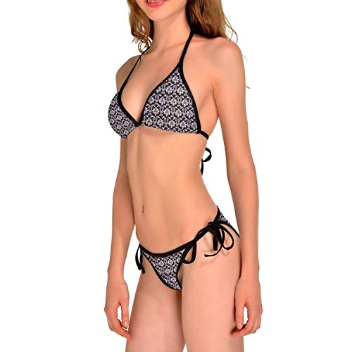 American Sexy Ladies Parrillada Comida temática Elemants Hamburguesa Hot Dog Steak y Salchicha Patrón Cocina Traje de baño Top