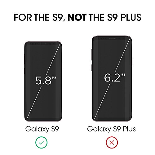 amFilm Galaxy S9 Protector Pantalla, Anti-Burbujas (3D Curvo) Cristal Vidrio Templado Protector de Pantalla para Samsung Galaxy S9 (Negro)
