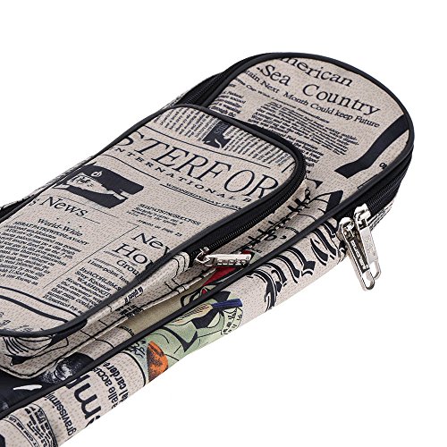 ammoon Funda para Guitarra 600D Resistente al Agua Tejido Oxford Correas 10mm de Grosor Algodón Acolchado con Bolsillos