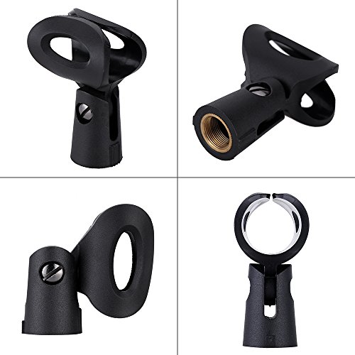 ammoon MS-12 Mini Plegable Escritorio Ajustable Micrófono Trípode del Soporte con MC4 Mic Clip Soporte Holder para la Reunión Conferencias Podcasts