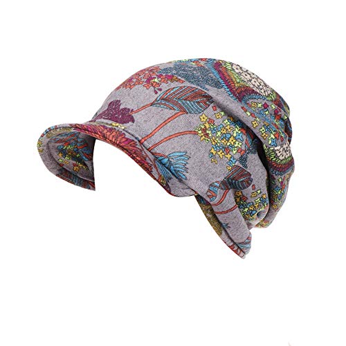 Amorar Sombrero de Oncologicos con Visera UV 50+ Gorras de Béisbol Baker Boy Turbante para Mujer Cáncer Perdida de Cabello