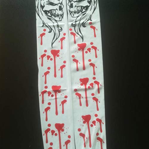 Amosfun 1 par de Mujeres manchadas de Sangre Medias hasta la Rodilla Blancas para Halloween Cosplay Costume Party Halloween Horror Nights (White No.1)