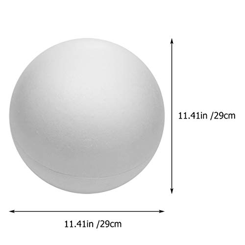 Amosfun bolas de espuma bola de espuma de poliestireno blanco para manualidades de bricolaje artesanía proyectos escolares adornos (30 cm)