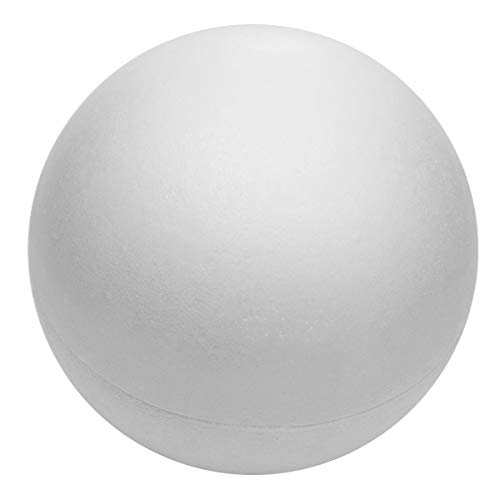 Amosfun bolas de espuma bola de espuma de poliestireno blanco para manualidades de bricolaje artesanía proyectos escolares adornos (30 cm)