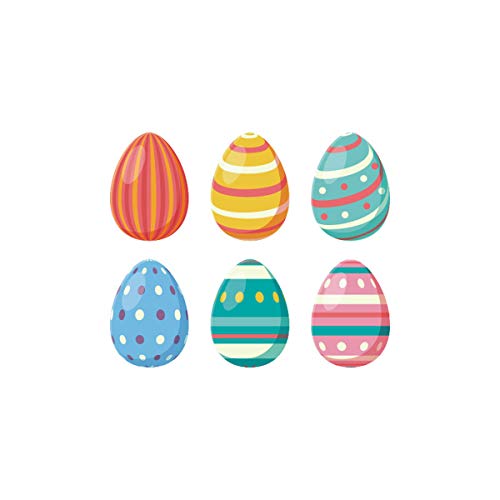 Amosfun Pascua Etiqueta de la Pared Huevo extraíble decoración de la Pared calcomanías Ventana de Pascua se aferra Pascua Decoraciones para el hogar Adornos