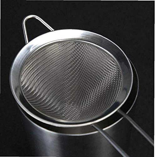 Amoyer Barra De Acero Inoxidable Colador De Malla Fina Colador Colador Largo Cónico Hielo Tamiz Tamiz