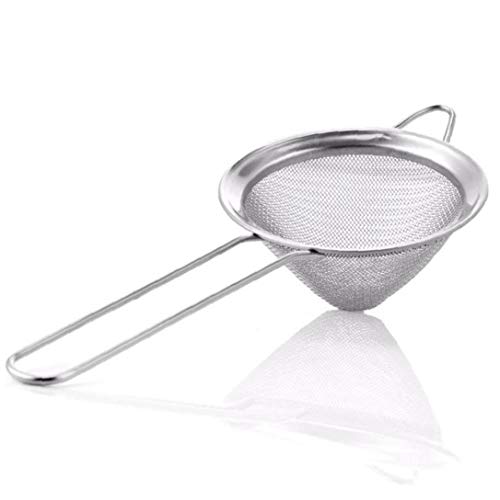 Amoyer Barra De Acero Inoxidable Colador De Malla Fina Colador Colador Largo Cónico Hielo Tamiz Tamiz