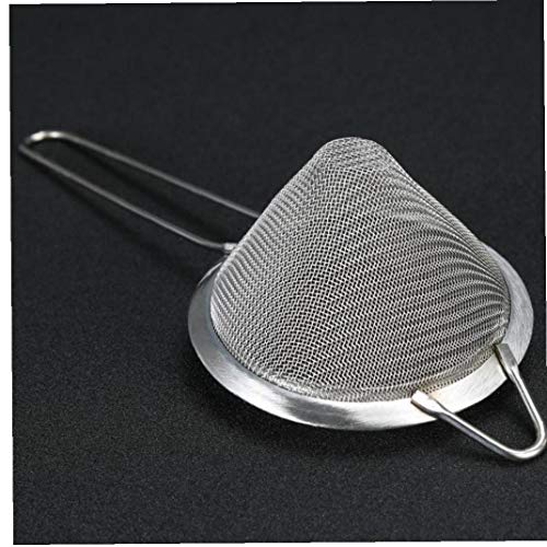 Amoyer Barra De Acero Inoxidable Colador De Malla Fina Colador Colador Largo Cónico Hielo Tamiz Tamiz