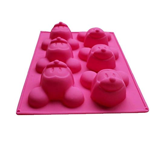 Amoyer Pastel De Silicona del Molde del Chocolate Cocina Herramientas De Mickey Mouse Postre Molde con 6 Cavidades