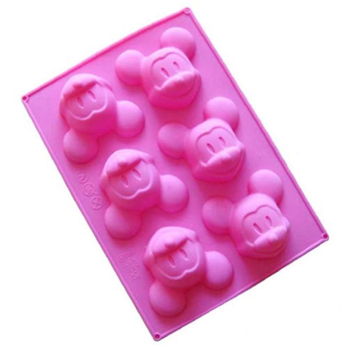 Amoyer Pastel De Silicona del Molde del Chocolate Cocina Herramientas De Mickey Mouse Postre Molde con 6 Cavidades