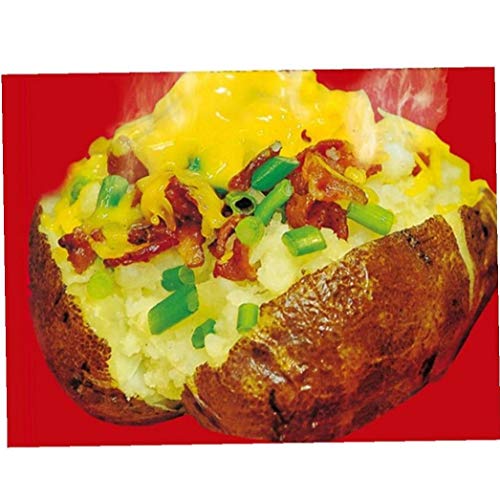 Amoyer Rojo Lavable Olla Bolsa de Patatas al Horno de microondas Cocinar la Patata Quick Fast (Cocineros 4 Patatas a la Vez)