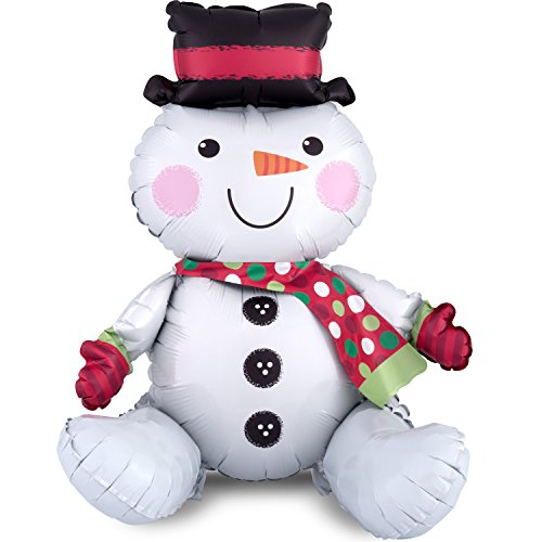 Amscan International 3601901 Sitting - Globo de papel de aluminio para muñeco de nieve