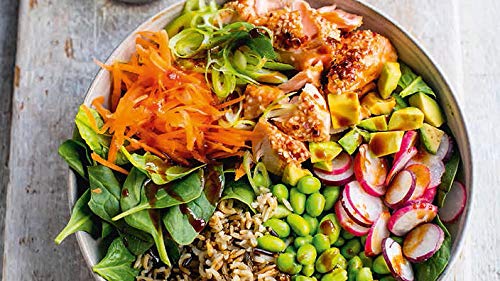 AMTNATURE Set de 2 Ensaladeras Cuencos de bambú con Capacidad de 1200 ml | Apto Lavavajillas | Vajilla de bambú | Ensalada | Fruta | Picnic | Camping |Bambú Naranja