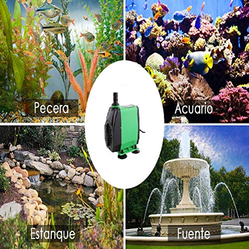 amzdeal Bomba de Agua Bomba Sumergible Bomba Circulacion, 55W 3000L / H MAX Altura de 3m Bomba de Fuente, Estanque, Acuario, Pecera para el Agua Dulce y Marino