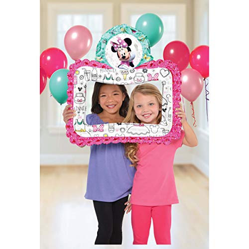 Anagram International, Inc. - Marco para selfies de Las ayudantes felices de Minnie 92041. Globo para fiestas sin inflar de papel de aluminio, multicolor