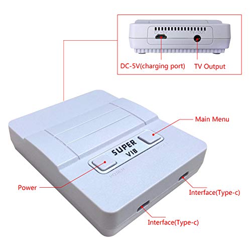 Anbernic Consolas de Juegos Portátil , Consola de Juegos Retro con 169 Juegos (30 Juegos Vibrantes) , TV-Output Videojuegos Portátil - Gris