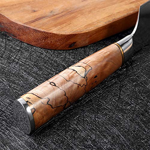 Ancient vine green Durable y Afilado Cuchillo Chef 67 Capas de Damasco Agudo de Acero Cuchilla de Carne de Pescado Cuchillo Lucha contra el Palo Cocina Profesional Cocina Cocina Bien Hecho