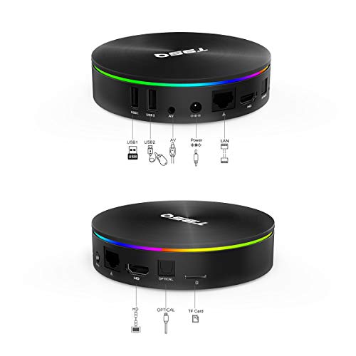 Android TV Box, Android Box 9.0 S905X2 Quad-Core Cortex-A53 with 4GB RAM 64GB ROM Support 2.4G/5G WiFi/H.265 Decoding/4K Full HD Output/ HDMI3.0/100M Ethernet/ Bluetooth 4.1 Smart TV Box
