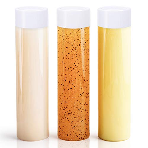 Aneco - Lote de 6 botellas de plástico transparente de 12 onzas (12 oz), botellas vacías para zumo o batido, con tapas para agua, leche, té y otras bebidas