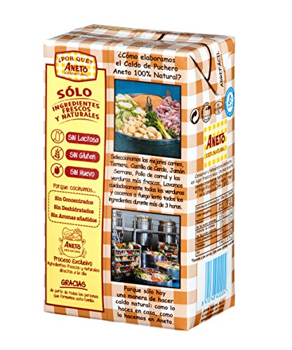 Aneto 100% Natural - Caldo de Puchero - caja de 6 unidades de 1 litro
