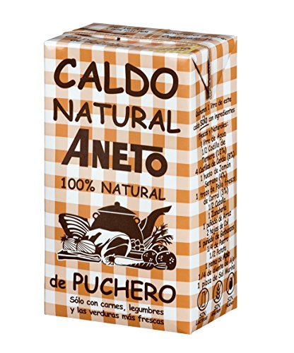 Aneto 100% Natural - Caldo de Puchero - caja de 6 unidades de 1 litro