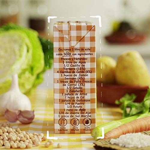 Aneto 100% Natural - Caldo de Puchero - caja de 6 unidades de 1 litro