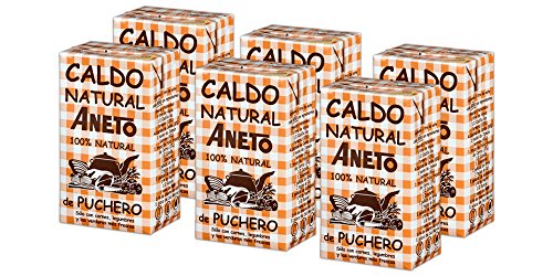 Aneto 100% Natural - Caldo de Puchero - caja de 6 unidades de 1 litro