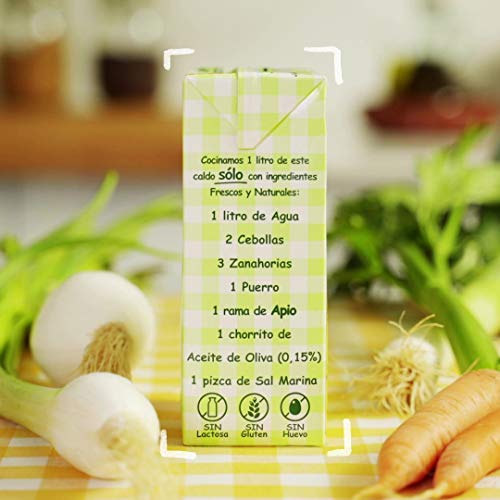 Aneto 100% Natural - Caldo de Verduras - caja de 6 unidades de 1 litro
