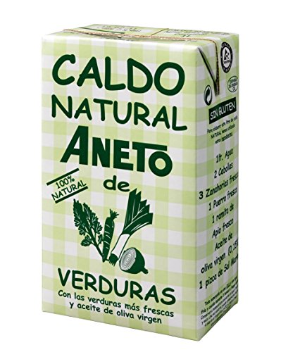 Aneto 100% Natural - Caldo de Verduras - caja de 6 unidades de 1 litro