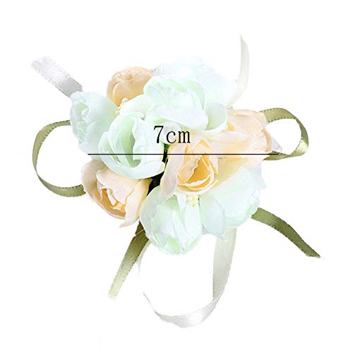 Angoter Dama De Honor De La Boda De La Muñeca Del Ramillete De Flores De Novia Muñeca Ramilletes Pulsera De La Pulsera De La Fiesta Fin De Curso De La Boda
