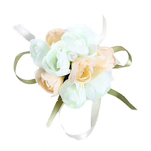 Angoter Dama De Honor De La Boda De La Muñeca Del Ramillete De Flores De Novia Muñeca Ramilletes Pulsera De La Pulsera De La Fiesta Fin De Curso De La Boda
