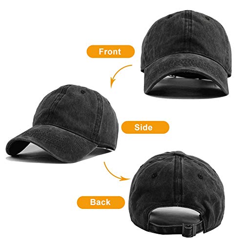 ANIDOG Helado Gatos Unisex Lavado Ajustable Moda Vaquero Sombrero Denim Gorras de béisbol Multicolor