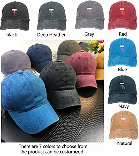 ANIDOG Helado Gatos Unisex Lavado Ajustable Moda Vaquero Sombrero Denim Gorras de béisbol Multicolor