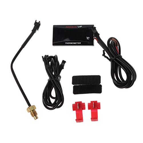 Anjuley Moto Universal LCD Digital Termómetro Instrumento Temperatura del agua Medidor de temperatura para KOSO Yamaha Racing Scooter