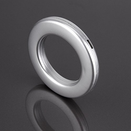 Anladia 20pcs Ollao Redondo a Presión Anillos Ojales para Cortinas y Barras, 35.5mm de Diámetro Interno，55mm de Diámetro Externo (Plata Mate)