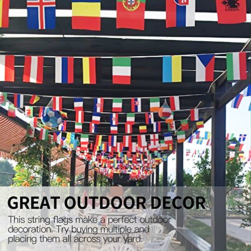 Anley 2018 Copa Mundial Banderines, Grupos Partidos 32 Equipos Países Fútbol Banners de Decoración para Restaurantes, Barras Deportivas, Noche de Juegos - 10 Metros 32 Banderas
