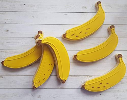 Ann Clark Cookie Cutters Juego de 3 cortadores de galletas fruta con libro de recetas, fresa, plátano y piña